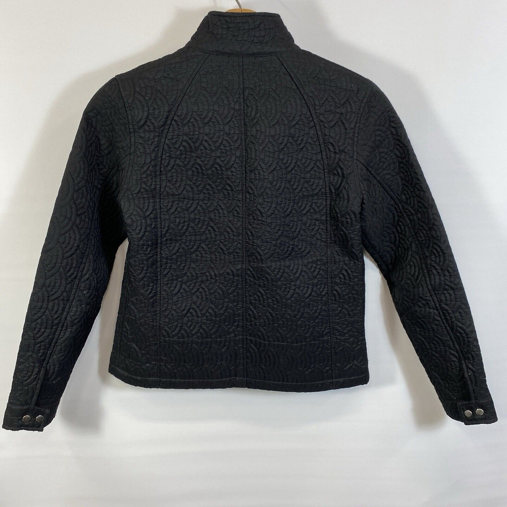 Effeti Moda Quilted Jacket Size Small Black - Picture 7 of 7